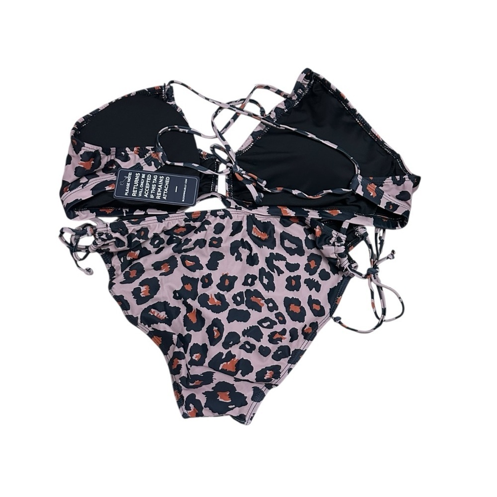Leopard Print Bikini Set - Black and Brown - Picture 2 of 3